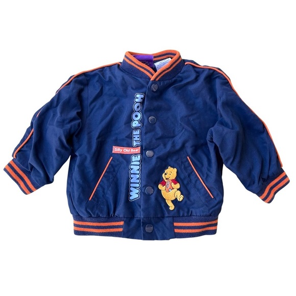Vintage Winnie the Pooh Navy Jacket with Orange Accents 12 months - Picture 1 of 6